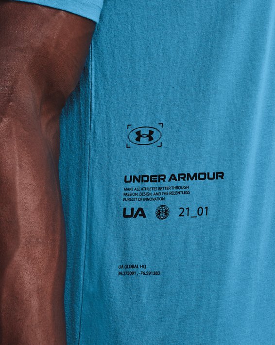 Men's UA Utility Graphic Short Sleeve, Blue, pdpMainDesktop image number 3